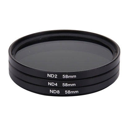 JUNESTAR Proffesional 58mm Lens Filter ND Filter Kits (ND2 + ND4 + ND8) for GoPro & Xiaomi Xiaoyi Yi & SJCAM Sport Action Camera, 3 in 1 ND Filter