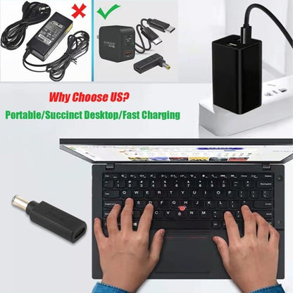 USB-C / Type-C Female to 6.0 x 1.4mm Male Plug Adapter Connector for Sony Laptop, 6.0 x 1.4mm