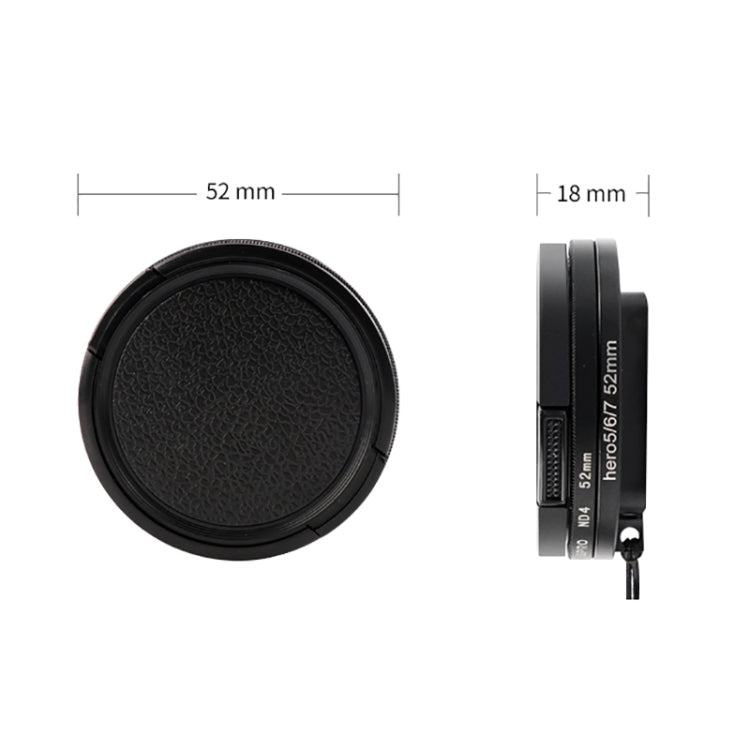 RUIGPRO for GoPro HERO 7/6 /5 Professional 52mm ND4 Lens Filter with Filter Adapter Ring & Lens Cap, ND4 Lens