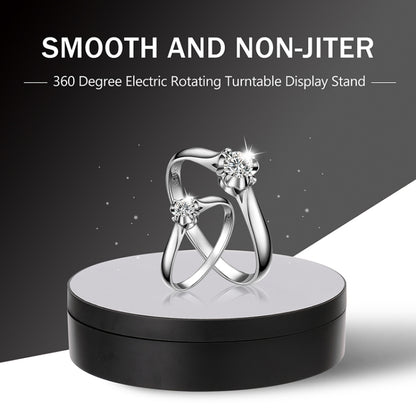 13.8cm Mirror Style USB Charging Smart 360 Degree Rotating Turntable Display Stand Video Shooting Props Turntable for Photography, Load 3kg, 13.8cm Mirror/Powered by USB(W)