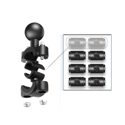 25mm Ball Head Motorcycle Rearview Mirror Fixed Mount Holder with 4 Styles Gaskets for GoPro, Insta360, DJI and Other Action Cameras, 25mm Ball Head with 4 Styles Gaskets