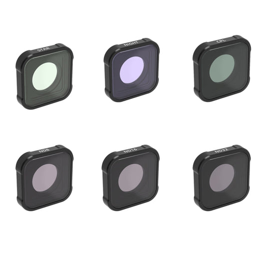 JSR KB Series STAR+CPL+NIGHT+ND8+ND16+ND32 Lens Filter for GoPro HERO13 Black /12 Black /11 Black /10 Black /9 Black, 6-in-1
