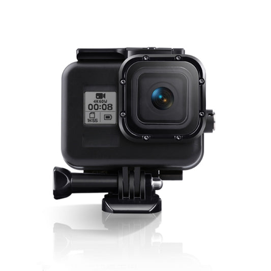For GoPro HERO8 Black 45m Waterproof Housing Protective Case with Buckle Basic Mount & Screw & Floating Bobber Grip & Strap & Anti-Fog Inserts, Black HERO8 Case