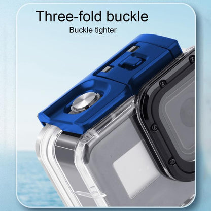 For GoPro HERO8 Black 45m Waterproof Housing Protective Case with Buckle Basic Mount & Screw & (Purple, Red, Pink) Filters & Floating Bobber Grip & Strap & Anti-Fog Inserts, Transparent HERO8 Case+Filters