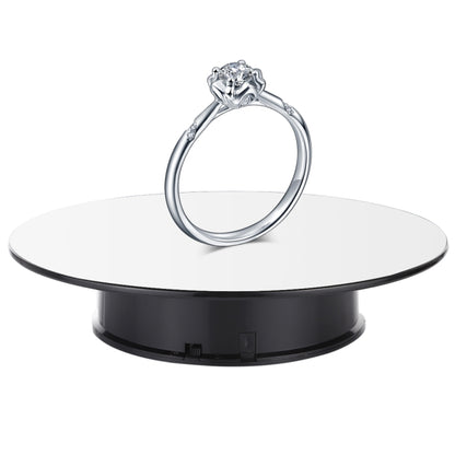 25cm 360 Degree Electric Rotating Mirror Surface Turntable Display Stand Video Shooting Props Turntable for Photography, Load 3kg, Powered by Battery, 25cm Mirror/Powered by Battery(B), 25cm Mirror/Powered by Battery(W), 25cm Mirror/Powered by Battery(WB)
