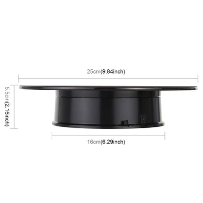 25cm 360 Degree Electric Rotating Mirror Surface Turntable Display Stand Video Shooting Props Turntable for Photography, Load 3kg, Powered by Battery, 25cm Mirror/Powered by Battery(B), 25cm Mirror/Powered by Battery(W), 25cm Mirror/Powered by Battery(WB)