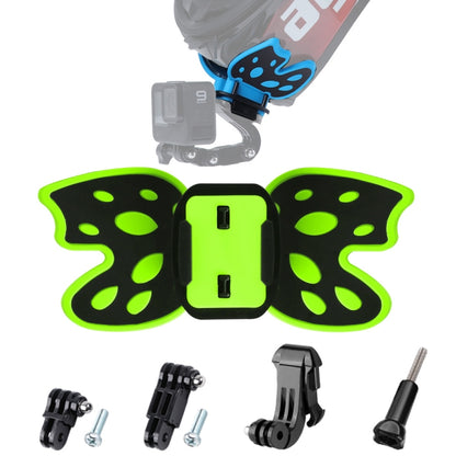 Butterfly Helmet Mount Adapter with 3-Way Pivot Arm & J-Hook Buckle & Long Screw for GoPro, Insta360, DJI and Other Action Cameras, Butterfly Helmet Mount with Pivot Arm & J-Hook Buckle