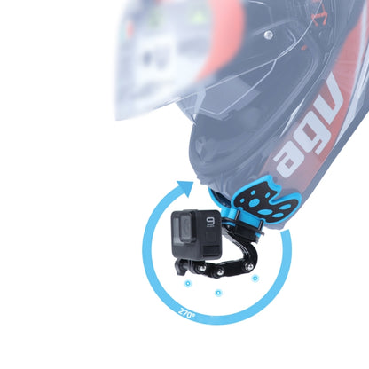 Butterfly Helmet Mount Adapter with 3-Way Pivot Arm & J-Hook Buckle & Long Screw for GoPro, Insta360, DJI and Other Action Cameras, Butterfly Helmet Mount with Pivot Arm & J-Hook Buckle