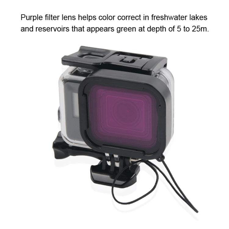 45m Waterproof Housing Protective Case + Touch Screen Back Cover for GoPro NEW HERO /HERO6 /5, with Buckle Basic Mount & Screw & (Purple, Red, Pink) Filters, No Need to Remove Lens, Touch Screen + Filters (Transparent), Touch Screen + Filters (Black)