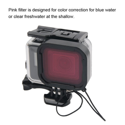 45m Waterproof Housing Protective Case + Touch Screen Back Cover for GoPro NEW HERO /HERO6 /5, with Buckle Basic Mount & Screw & (Purple, Red, Pink) Filters, No Need to Remove Lens, Touch Screen + Filters (Transparent), Touch Screen + Filters (Black)