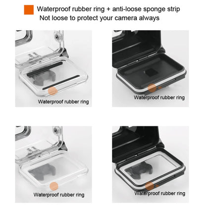 45m Waterproof Housing Protective Case + Touch Screen Back Cover for GoPro NEW HERO /HERO6 /5, with Buckle Basic Mount & Screw & (Purple, Red, Pink) Filters, No Need to Remove Lens, Touch Screen + Filters (Transparent), Touch Screen + Filters (Black)