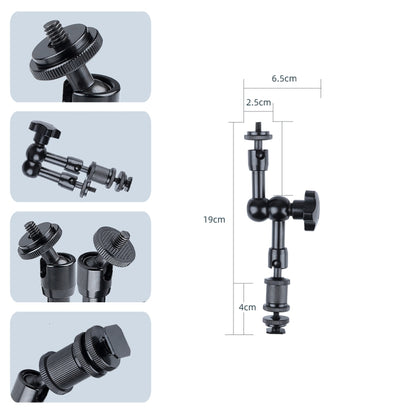 7 inch Adjustable Friction Articulating Magic Arm + Large Claws Clips with Phone Clamp, 7 inch Magic Arm + Claws Clips with Phone Clamp