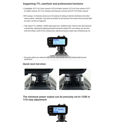 Godox X2T-N E-TTL II Bluetooth Wireless Flash Trigger for Nikon, X2T-N for Nikon
