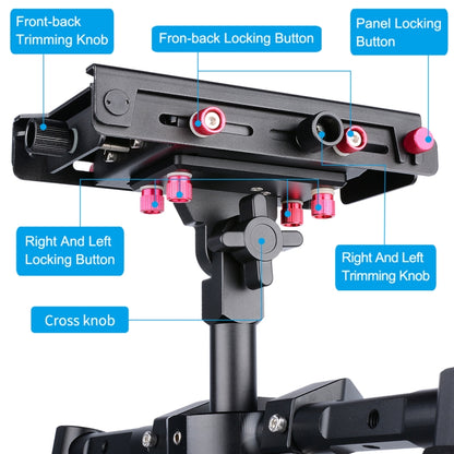 YELANGU S300 4 in 1 Multifunctional Rig + Dual Handheld Shoulder Rig + Monopod + Stabilizer for Cameras / SLR Cameras, Height Range: 63cm-170cm, YELANGU S300