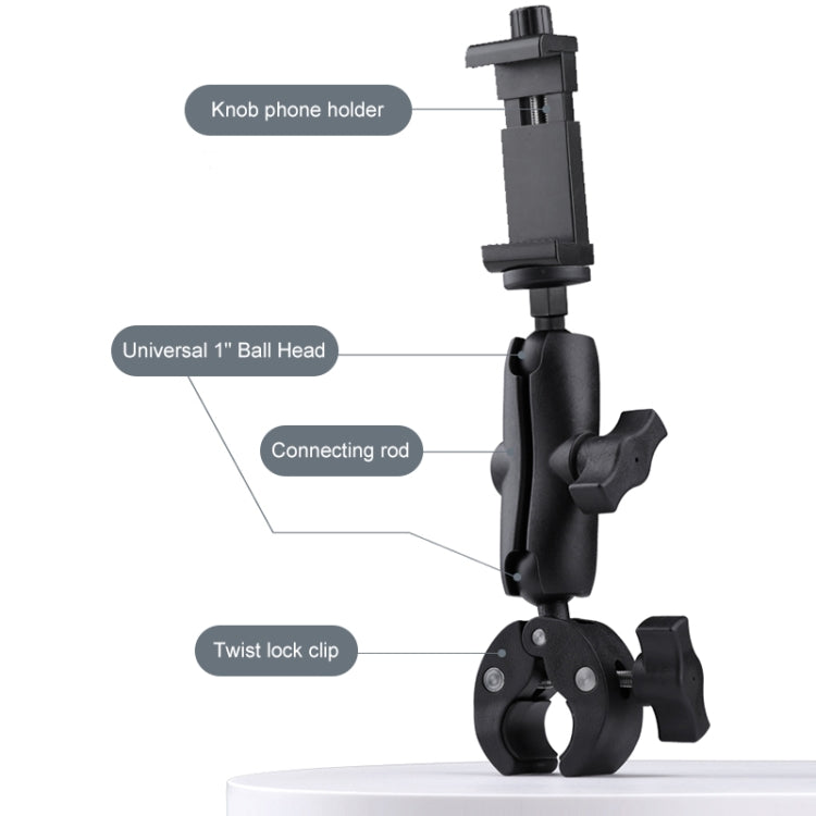 Extended Version 360 Rotation Adjustable Action Camera Bike Motorcycle Handlebar Holder, Extended Version