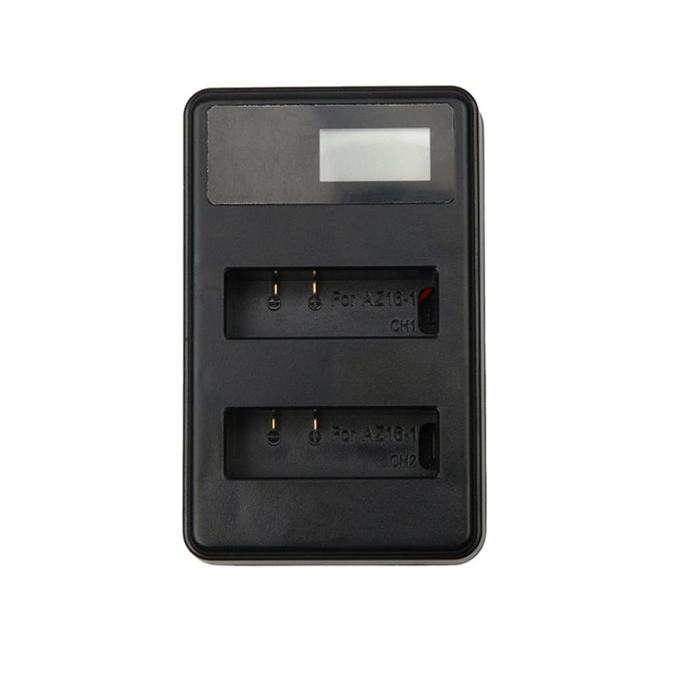 LCD Screen Dual Batteries Charger with USB Cable for Xiaoyi 4K Sport Camera, Displays Charging Capacity (XM47), LCD Screen Battery Charger