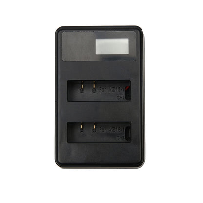 LCD Screen Dual Batteries Charger with USB Cable for Xiaoyi 4K Sport Camera, Displays Charging Capacity (XM47), LCD Screen Battery Charger