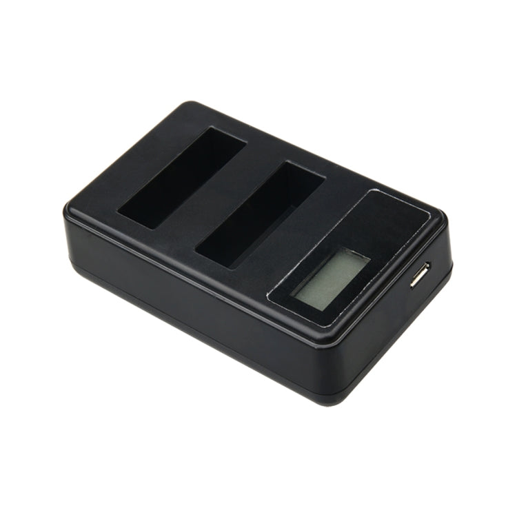 LCD Screen Dual Batteries Charger with USB Cable for Xiaoyi 4K Sport Camera, Displays Charging Capacity (XM47), LCD Screen Battery Charger