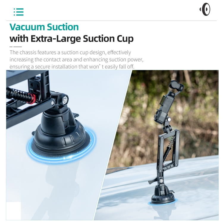 STARTRC Action Camera Suction Cup Car Mount Shock Absorbing Arm