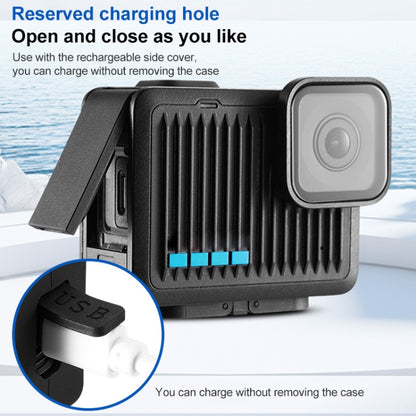For GoPro HERO 2024 Silicone Protective Case with Wrist Strap & Lens Cover, Silicone Case