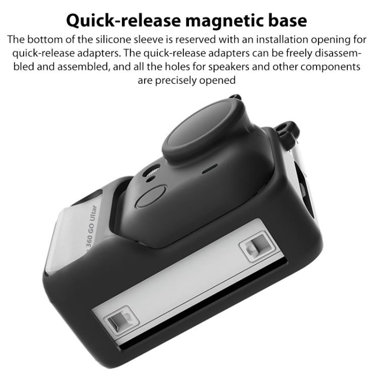 For Insta360 Go Ultra Silicone Protective Cover with Strap