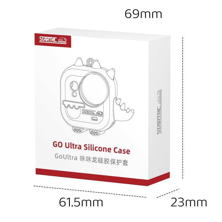 For Insta360 GO Ultra STARTRC Cute Dragon Silicone Protective Cover with Lanyards