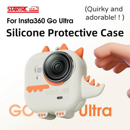 For Insta360 GO Ultra STARTRC Cute Dragon Silicone Protective Cover with Lanyards