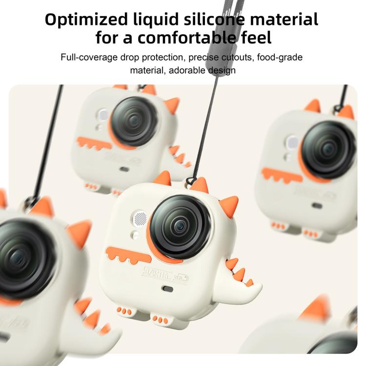 For Insta360 GO Ultra STARTRC Cute Dragon Silicone Protective Cover with Lanyards