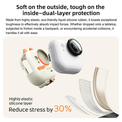 For Insta360 GO Ultra STARTRC Cute Dragon Silicone Protective Cover with Lanyards