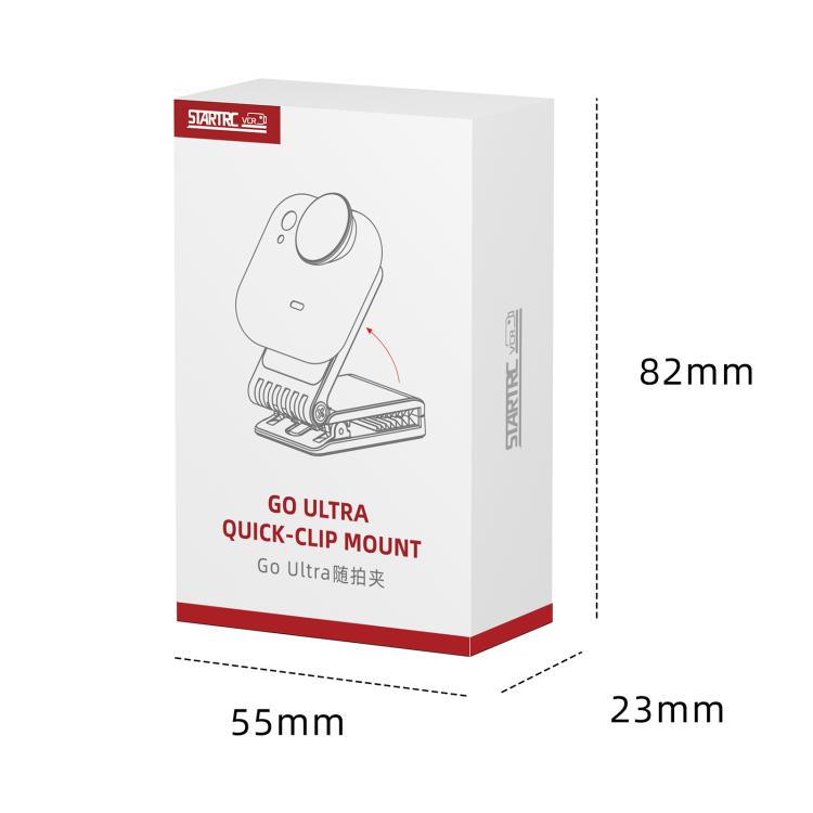 For Insta360 GO Ultra STARTRC Magnetic Clip Mount Multi-Angle Hands-Free POV Clip, Magnetic Clip