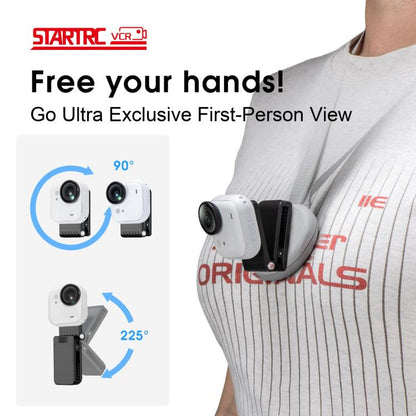 For Insta360 GO Ultra STARTRC Magnetic Clip Mount Multi-Angle Hands-Free POV Clip, Magnetic Clip