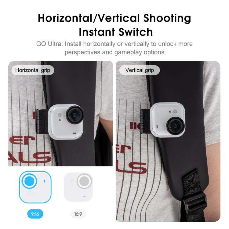 For Insta360 GO Ultra STARTRC Magnetic Clip Mount Multi-Angle Hands-Free POV Clip, Magnetic Clip