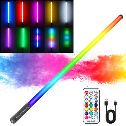 LUXCeO Mood1 Pro 90cm RVB Lumière d'appoint LED portative à rythme coloré pour photos et vidéos, sans trépied, 90cm