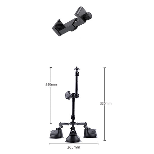 Tri-leg Suction Cup Articulating Friction Magic Arm Phone Clamp Mount, Tri-leg Suction Cup Magic Arm