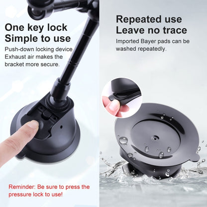 Tri-leg Suction Cup Articulating Friction Magic Arm Phone Clamp Mount, Tri-leg Suction Cup Magic Arm