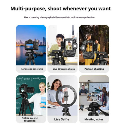 360 Universal Selfie Live Tripod Mount with Head & Phone Clamp, Selfie Live Tripod