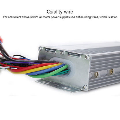 48V 500W 12-tube Brushless Intelligent Dual-mode Two-wheel Three-wheel Electric Vehicle Controller, 500W