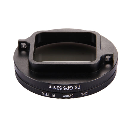 52mm 3 in 1 Round Circle CPL Lens Filter with Cap for GoPro HERO7 Black/6 /5, 52mm CPL Lens