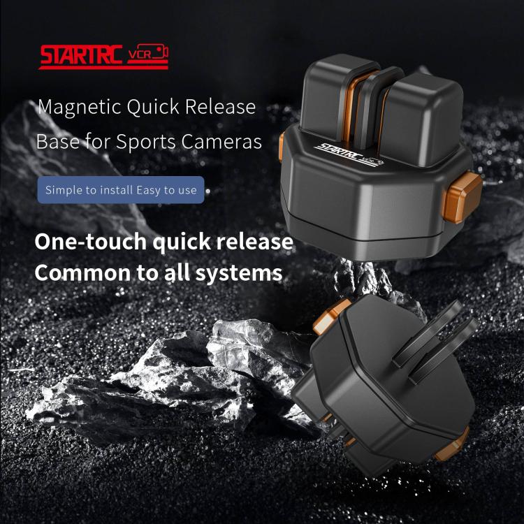STARTRC VCR Snap-Mag Magnetic Quick Release Base Mount For GoPro, Snap-Mag Magnetic Base