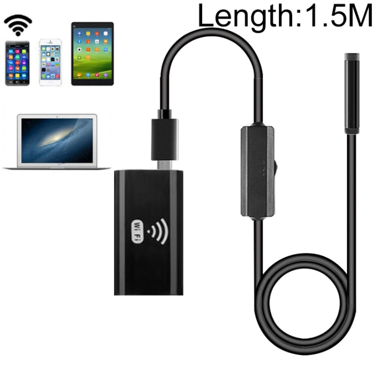 F99 HD Mobile Phone Endoscope, 8mm Waterproof Pipe Endoscope, Wifi Version, Hardwire, Length: 1.5m, Length: 1.5m