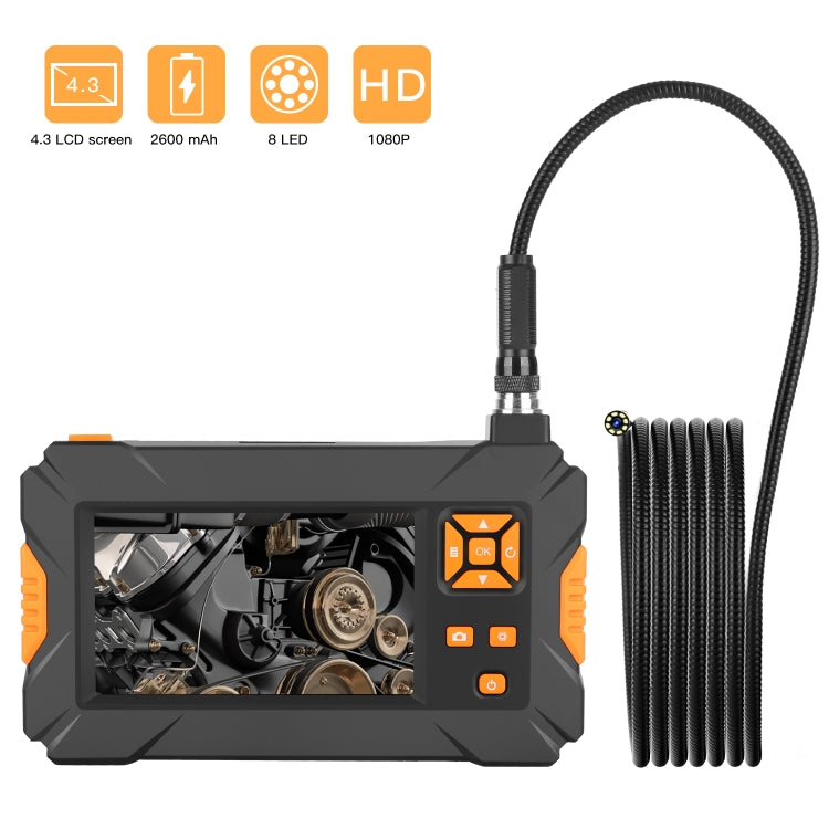 P30 8mm IP67 Waterproof 4.3 inch HD Portable Endoscope Snake Tube Industrial Endoscope, Cable Length: 5m, 5m (Snake Tube)