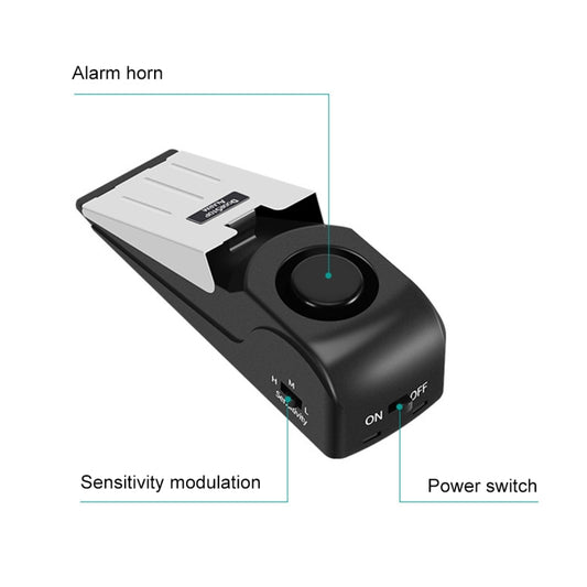 Alarme de porte en forme de cale 120 dB, dispositif de prévention antivol pour la sécurité domestique, en forme de cale