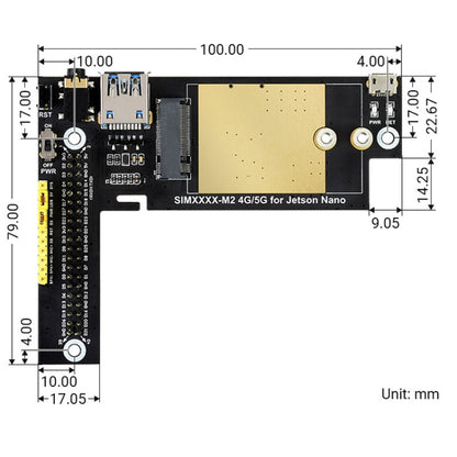 Waveshare SIM8200EA-M2 5G Snapdragon X55 Multi Mode Multi Band 5G/4G/3G Module Expand Board for Jetson Nano, EU Plug, SIM8200EA-M2 EU Plug