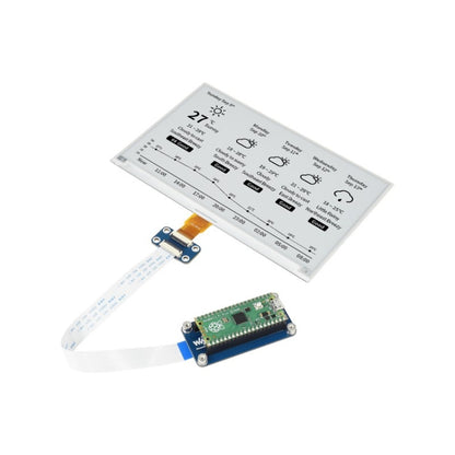 Module d'affichage E-Paper E-Ink noir et blanc Waveshare de 7,5 pouces 800 x 480 pixels pour Raspberry Pi Pico, interface SPI, 20128