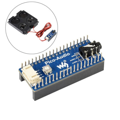 Module d'extension audio Waveshare pour Raspberry Pi Pico, sortie casque/haut-parleur simultanée, 20167