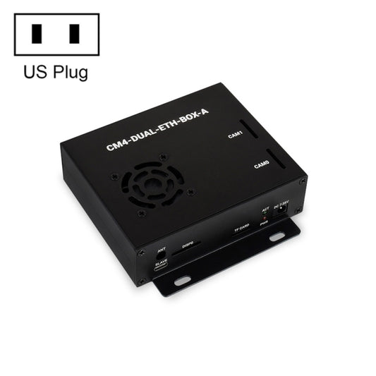 Mini-ordinateur Waveshare double Gigabit Ethernet avec boîtier métallique et ventilateur pour Raspberry Pi CM4, double Gigabit Ethernet
