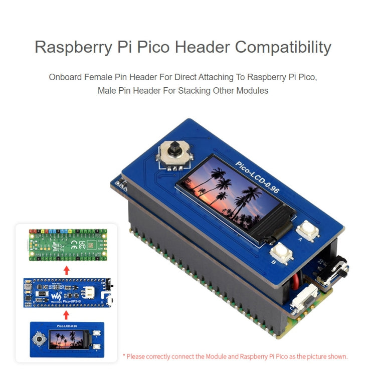 Module UPS Waveshare Alimentation sans interruption Module de batterie Li-Po 600mAh Carte empilable pour Raspberry Pi Pico, UPS