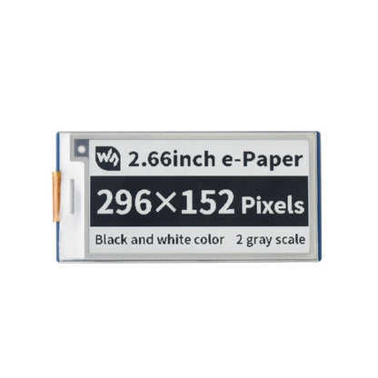 Module d'affichage E-Paper E-Ink Waveshare 2,66 pouces 296 x 152 pixels Noir / Blanc pour Raspberry Pi Pico, Interface SPI, 20052