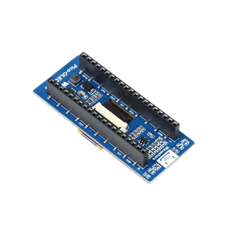 WAVESHARE Module d'affichage OLED 128 x 32 pixels de 2,23 pouces pour Raspberry Pi Pico, SPI/I2C, 19750