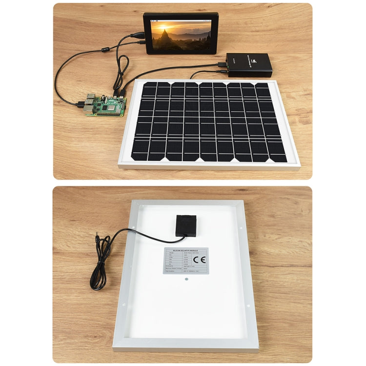Waveshare High Conversion Efficiency 18V 10W Solar Panel, 19598